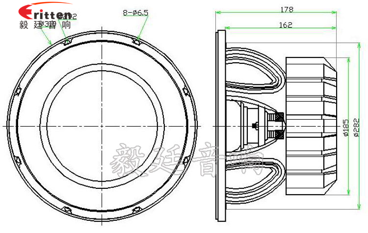 10寸外磁铝音盆250W重低音汽车喇叭成品图-Model.plt.png