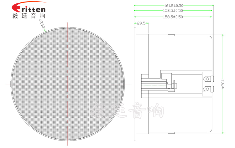 6.5寸PP盆外磁全频40W天花喇叭带圆形网罩-Model.png