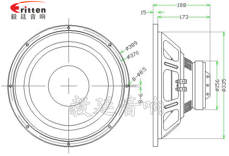 15寸圆型重低音PP盆300W汽车喇叭成品图-Model.png