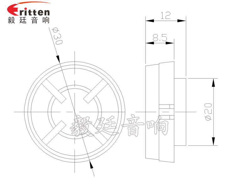 30mm圆型麦边高音3W多媒体喇叭成品图-Model.png