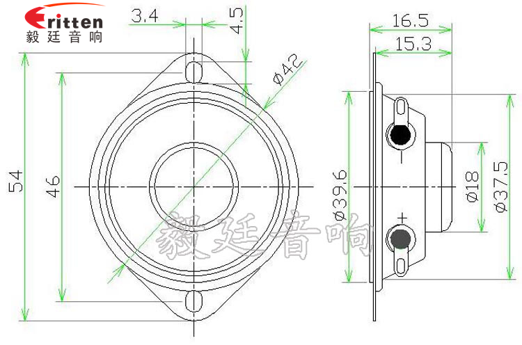 40mm双耳铁盆架全频12W蓝牙音响喇叭成品图-Model.png