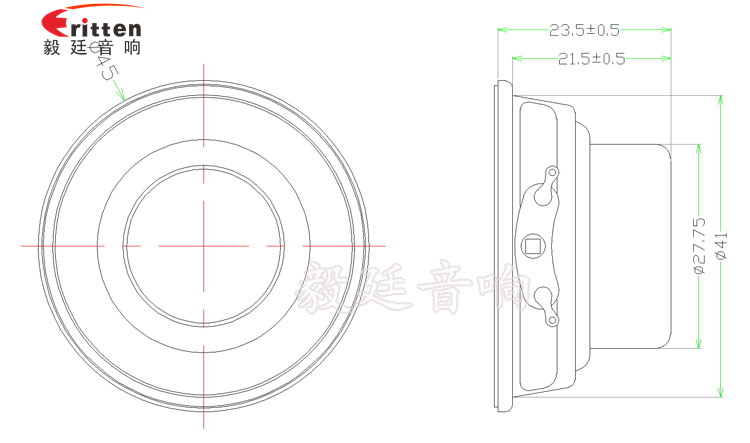 20芯内磁全频8W纸盆45mm喇叭成品图-Model.png